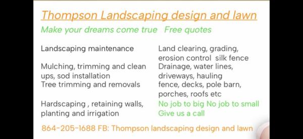 Thompson Landscaping Design and Lawn