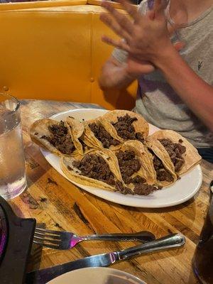 A whole lot of steak tacos