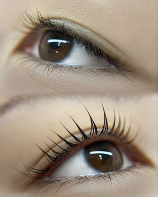 Keratin Lash Lift - Before & After