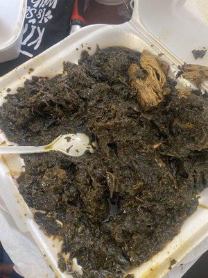 Literally leaves with a crumble piece of chicken. Lalo with crabmeat. Crabmeat where? Disappointing!