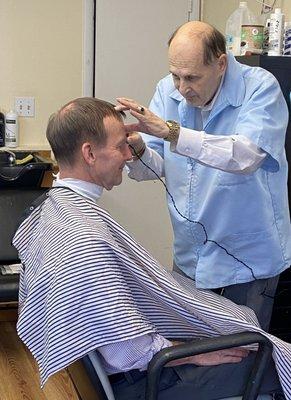 Ed Howard with client