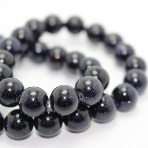 Blue Goldstone Beads - Rockstar Rock Shop