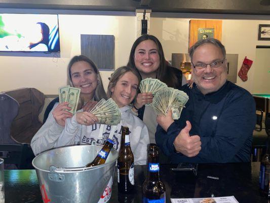 Pull Tab winnings at McKinley Tap! Gotta love it!