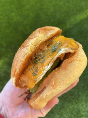 The CEO vegetarian breakfast sandwich