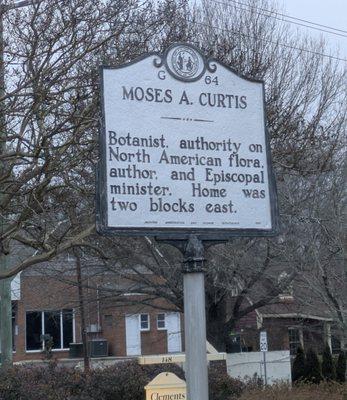 Moses A. Curtis Historical Marker, Hillsborough