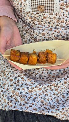 Tofu bites is a popular option for Vegetarians