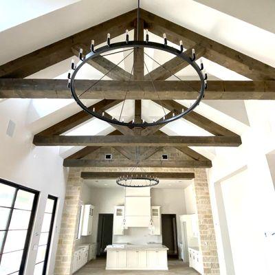 Hollow real wood box beams