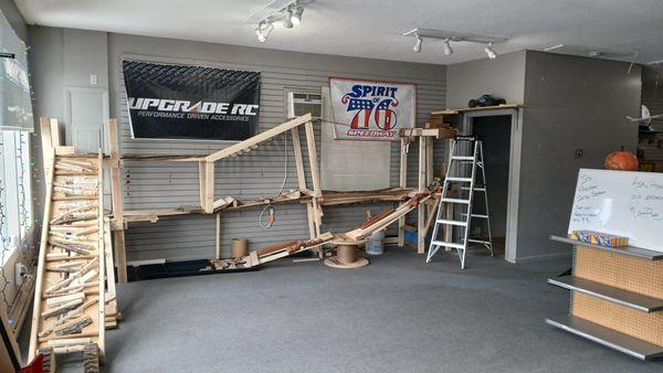 We're working on a crawler course that will go about 2/3 of the way around the shop