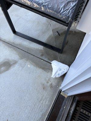 Dirty diaper in my sibling balcony!