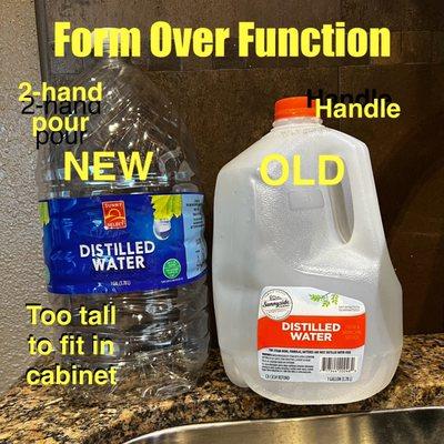 Bad decision to "improve" packaging.