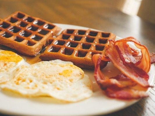 Stack House Waffle Breakfast Combo