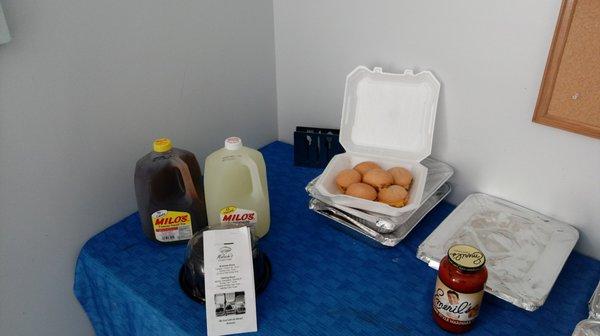 Catering At its best. Sliders And Cold Drinks