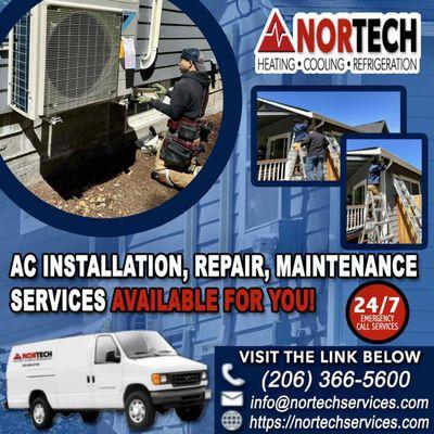 AIR CONDITION INSTALLATION, REPAIR, MAINTENANCE SERVICES.