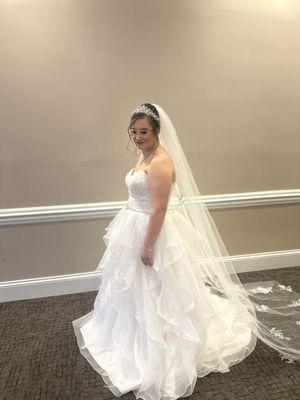 Daughter's wedding hair