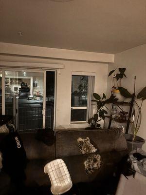 Living room after fire