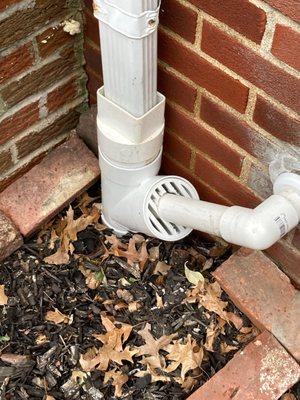 External freeze protection for discharge system.