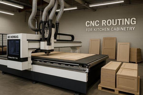 This photo shows a professional CNC routing