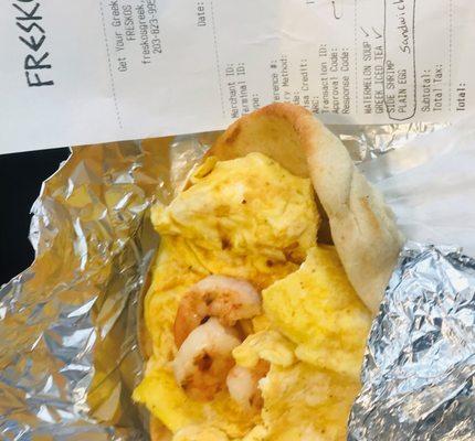 This is the sandwich opened. Nothing extra, the ad says there is more to this sandwich as advertised on the wall. Never again.