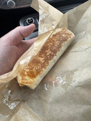 Brisket egg burrito