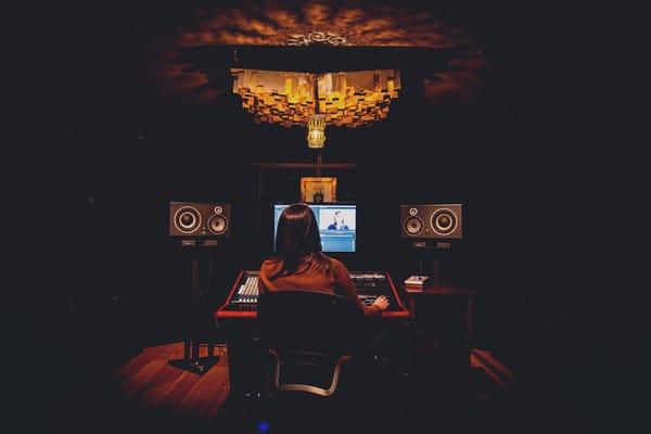 Laura L., our Media Manager, in one of our video editing suites.