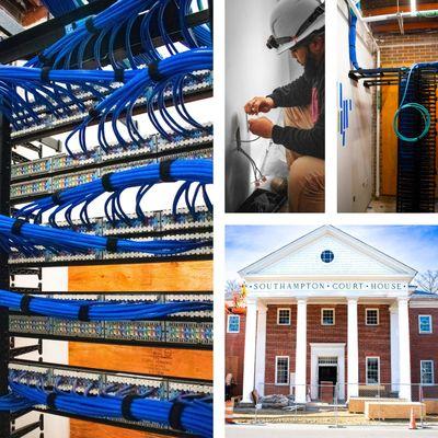 Structured cabling installation at courthouse.