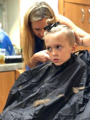 Beau is sure to win best haircut in class!