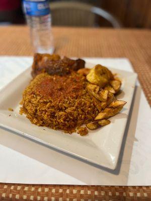 Jollof Rice with assorted meats