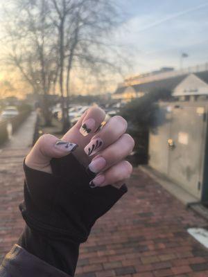 Nail designs on full set