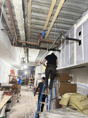 Panera bread restaurant full plumbing and sprinkler