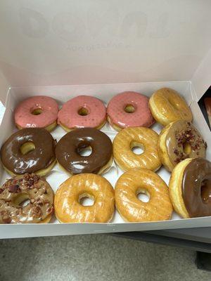 So big they won't fit in the box. And yes that's maple bacon!