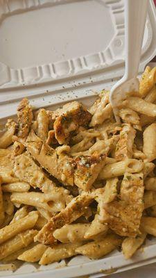 Rasta pasta with chicken
