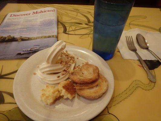 Dessert plate, including the delicious vanilla soft-serve!