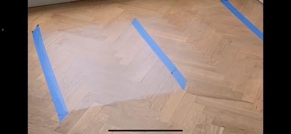 White stain on walnut