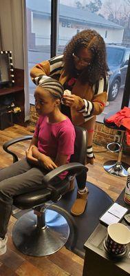 Here's the woman that's been taking good care of "all that hair"! Ms Maria!