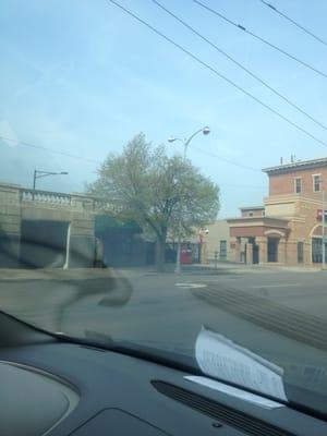 Taken from a parked car across the street.