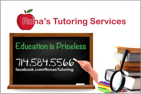 Rona's Tutoring Services
