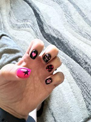 Fun nail design done by Tracy