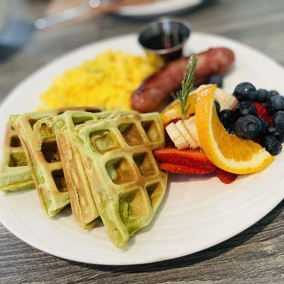 Pandan Waffle Combo