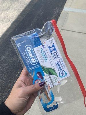 Take away bag with quality samples