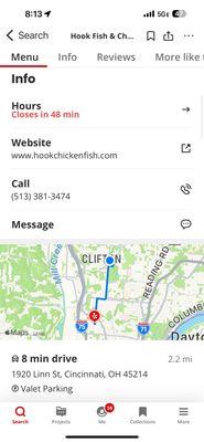 This listing for the business that actually exists at this address, aka Hook Fish & Chicken. It's quite good. It's also not Popeye's.