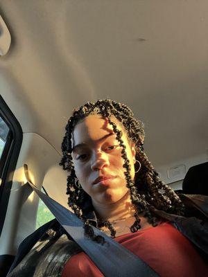 Right after the appointment (sorry about the lighting) you can see the quality of the hair