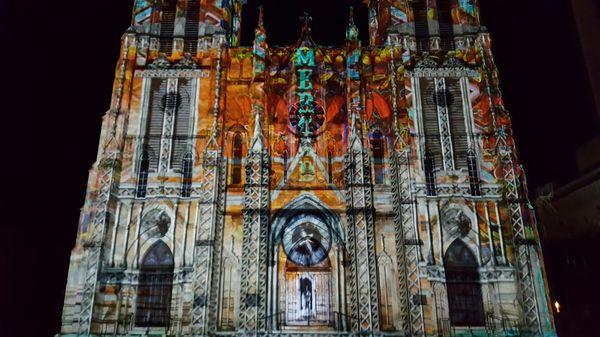 San Antonio - The Saga, projected on the San Fernando Cathedral, 11-29-16