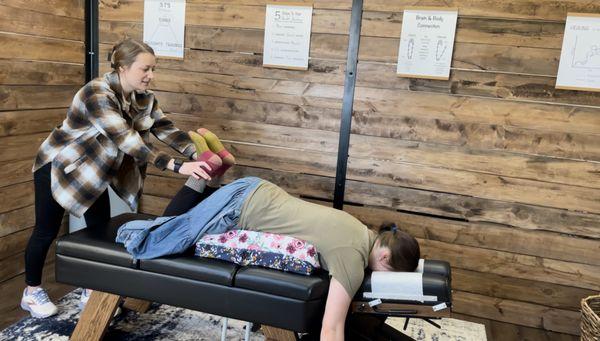 Pregnancy Chiropractic care to reduce low back pain.