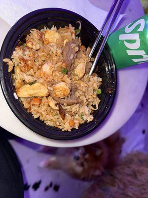 House Fried Rice -- excellent. The pup is salivating.