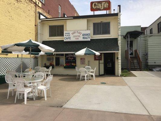 Tony Park Place Cafe. Next to Clam Lake brewery.