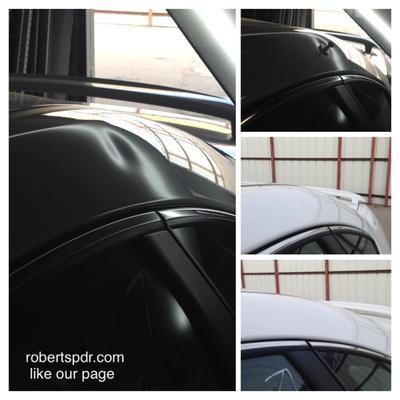 No Body Filler and paint was needed for this repair.
Repair was completed in 1 1/2 hrs.