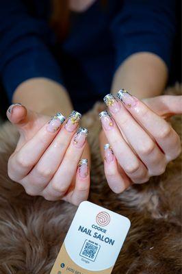 GelX with cross and striped design