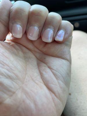 Almost 3 week old SNS and no issues. I type all day and often have my hands in water and in cleaner.