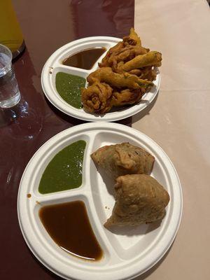 7. Vegetable Samosa 9. Vegetable Bhajis