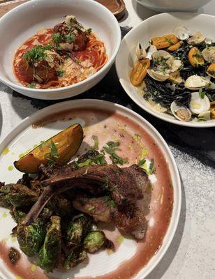 Spaghetti and meatballs